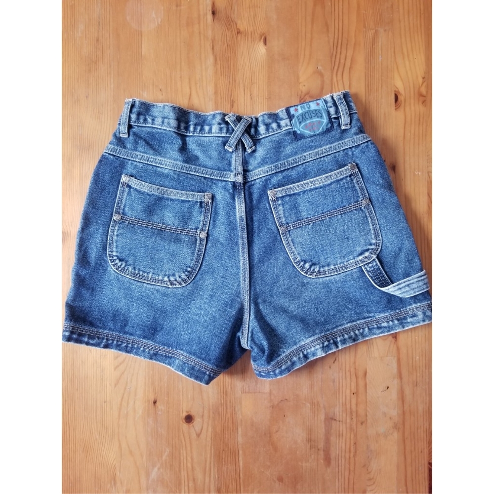 Vtg 90s | carpenter | high-waist jean shorts